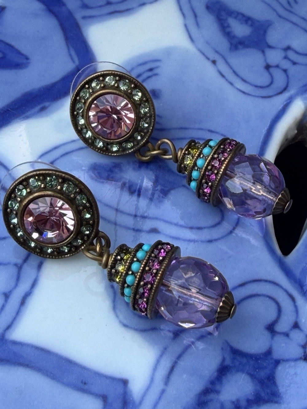 Heidi Daus "Classic Edition" Beaded Crystal Drop Earrings.